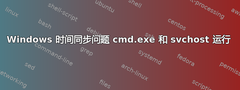 Windows 时间同步问题 cmd.exe 和 svchost 运行