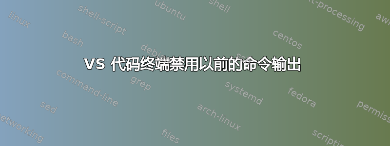 VS 代码终端禁用以前的命令输出