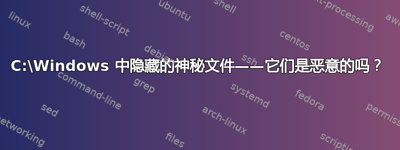 C:\Windows 中隐藏的神秘文件——它们是恶意的吗？