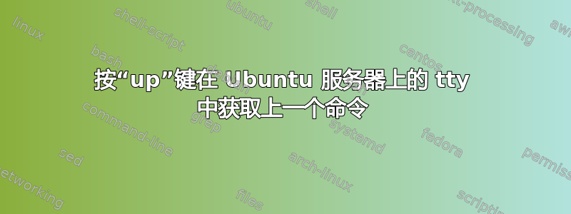 按“up”键在 Ubuntu 服务器上的 tty 中获取上一个命令