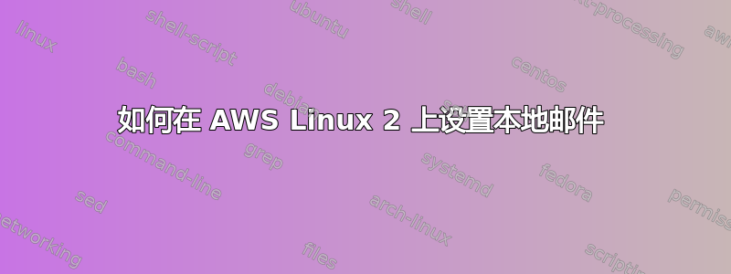 如何在 AWS Linux 2 上设置本地邮件