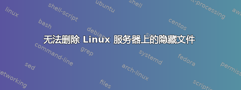 无法删除 Linux 服务器上的隐藏文件