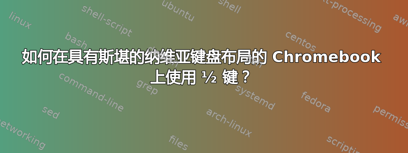 如何在具有斯堪的纳维亚键盘布局的 Chromebook 上使用 ½ 键？