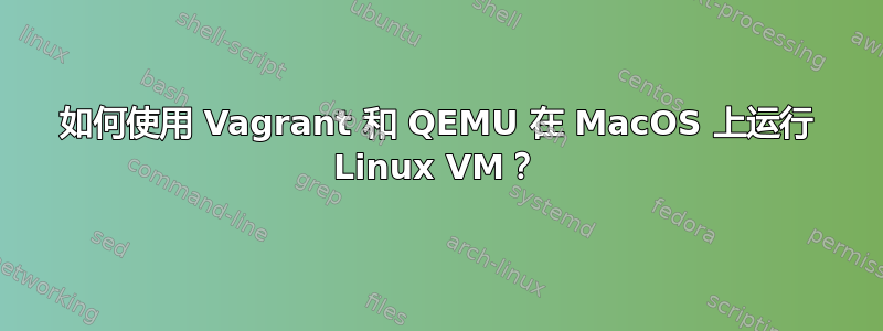 如何使用 Vagrant 和 QEMU 在 MacOS 上运行 Linux VM？