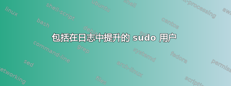 包括在日志中提升的 sudo 用户