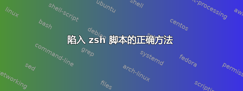 陷入 zsh 脚本的正确方法