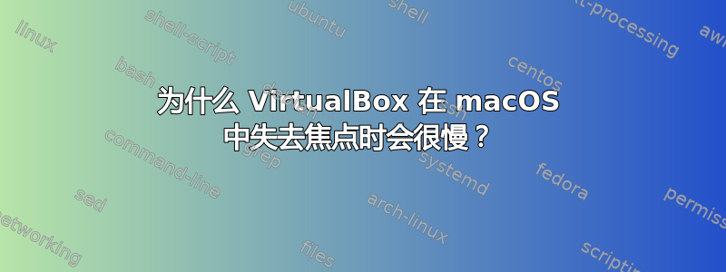 为什么 VirtualBox 在 macOS 中失去焦点时会很慢？