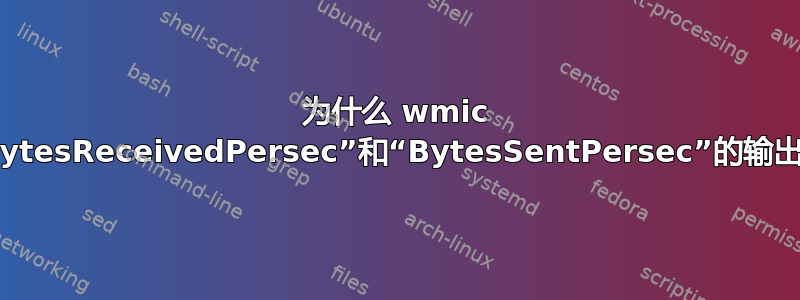 为什么 wmic 会对“BytesReceivedPersec”和“BytesSentPersec”的输出撒谎？