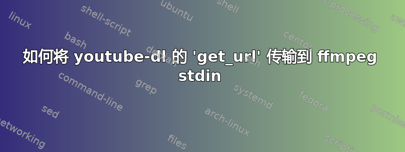 如何将 youtube-dl 的 'get_url' 传输到 ffmpeg stdin