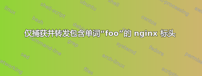 仅捕获并转发包含单词“foo”的 nginx 标头