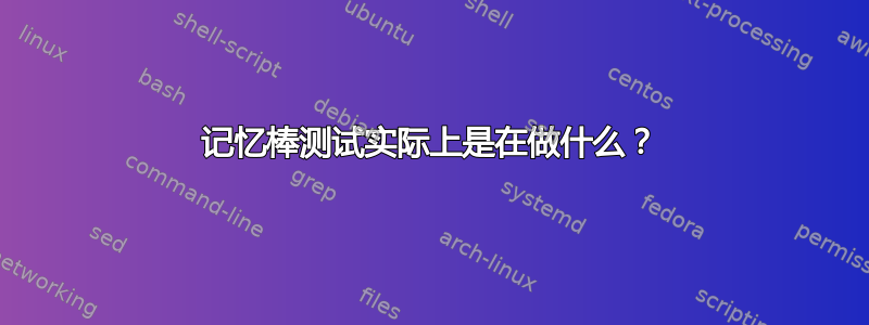 记忆棒测试实际上是在做什么？