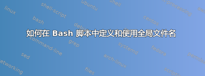 如何在 Bash 脚本中定义和使用全局文件名