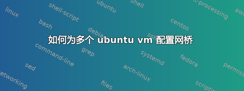 如何为多个 ubuntu vm 配置网桥