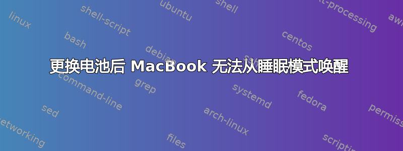 更换电池后 MacBook 无法从睡眠模式唤醒