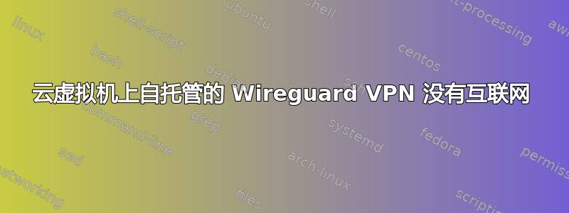 云虚拟机上自托管的 Wireguard VPN 没有互联网