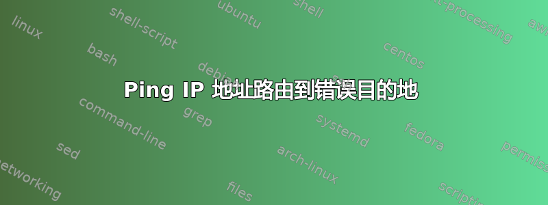 Ping IP 地址路由到错误目的地