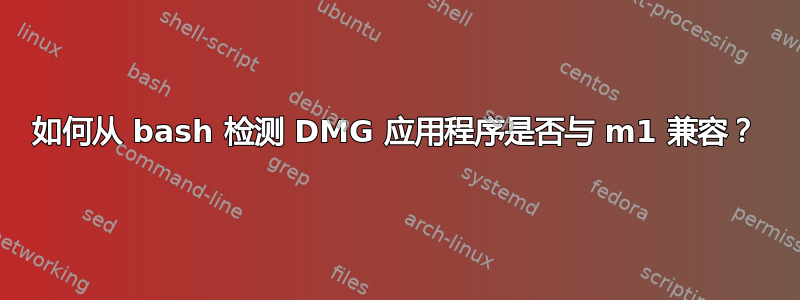 如何从 bash 检测 DMG 应用程序是否与 m1 兼容？