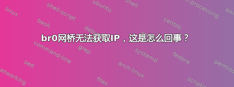 br0网桥无法获取IP，这是怎么回事？