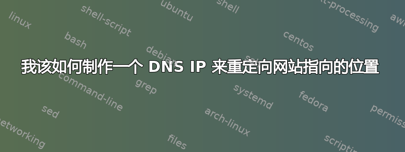 我该如何制作一个 DNS IP 来重定向网站指向的位置