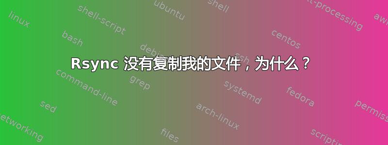 Rsync 没有复制我的文件，为什么？