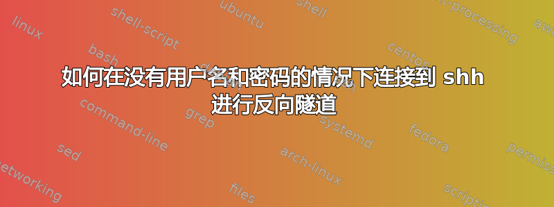 如何在没有用户名和密码的情况下连接到 shh 进行反向隧道