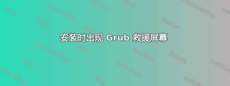 安装时出现 Grub 救援屏幕