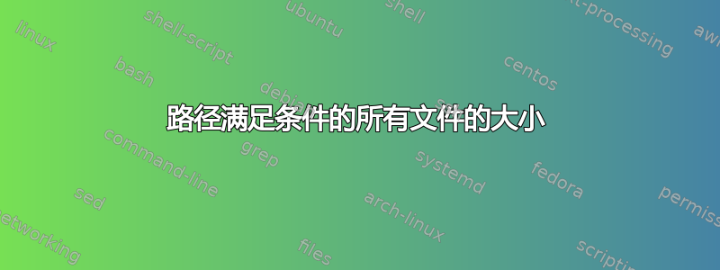 路径满足条件的所有文件的大小