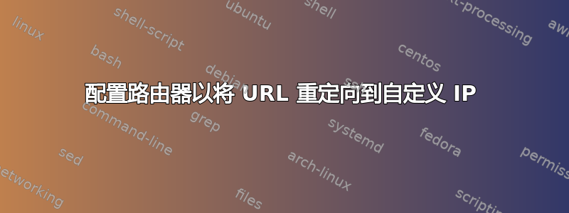 配置路由器以将 URL 重定向到自定义 IP