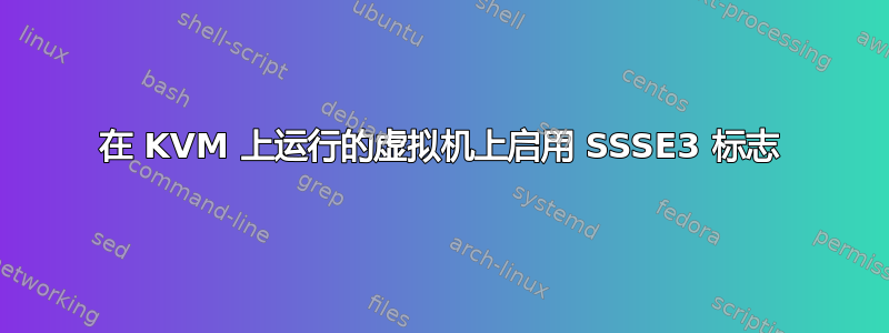 在 KVM 上运行的虚拟机上启用 SSSE3 标志