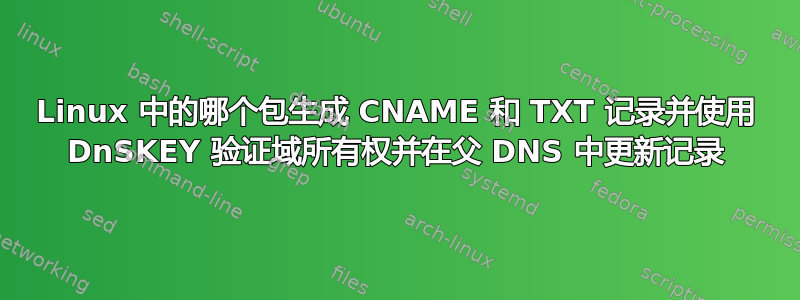 Linux 中的哪个包生成 CNAME 和 TXT 记录并使用 DnSKEY 验证域所有权并在父 DNS 中更新记录