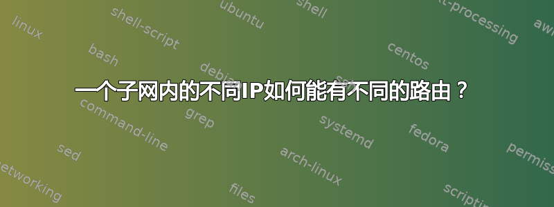 一个子网内的不同IP如何能有不同的路由？