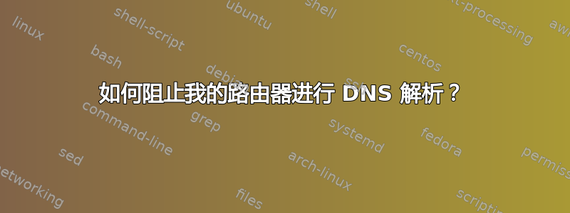 如何阻止我的路由器进行 DNS 解析？