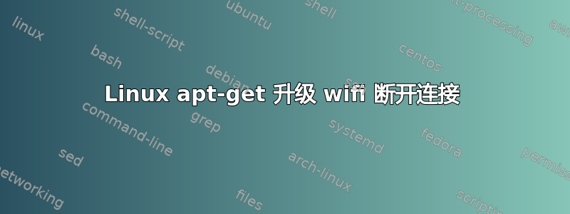 Linux apt-get 升级 wifi 断开连接