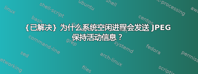 {已解决} 为什么系统空闲进程会发送 JPEG 保持活动信息？