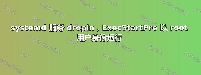 systemd 服务 dropin，ExecStartPre 以 root 用户身份运行