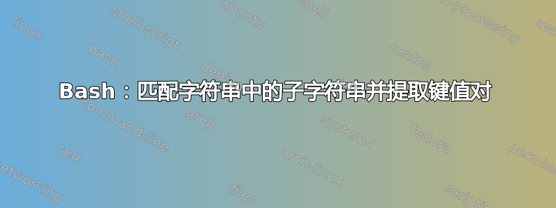 Bash：匹配字符串中的子字符串并提取键值对