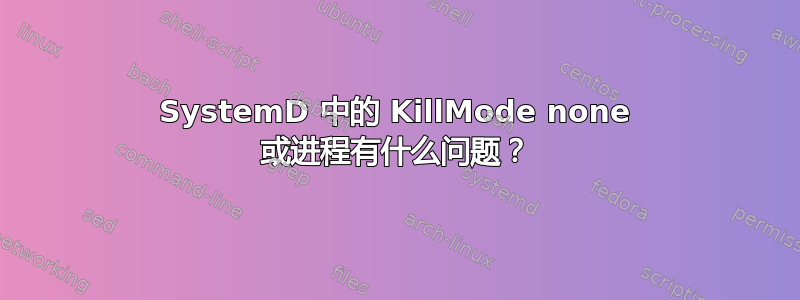 SystemD 中的 KillMode none 或进程有什么问题？