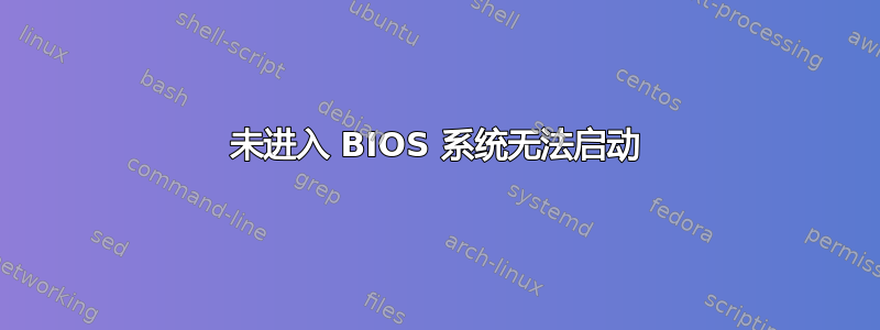 未进入 BIOS 系统无法启动