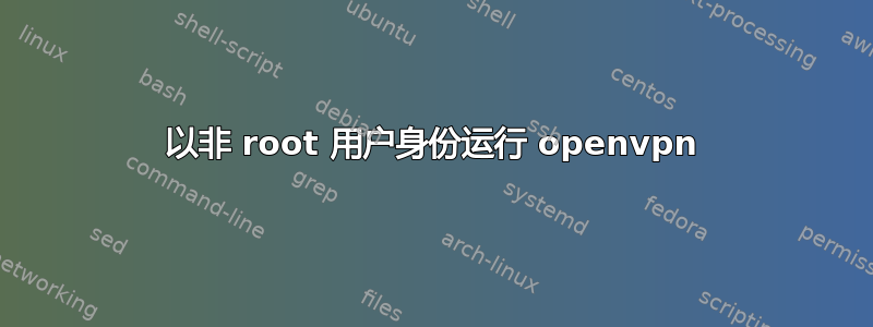 以非 root 用户身份运行 openvpn