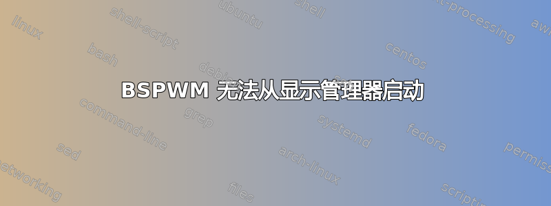 BSPWM 无法从显示管理器启动