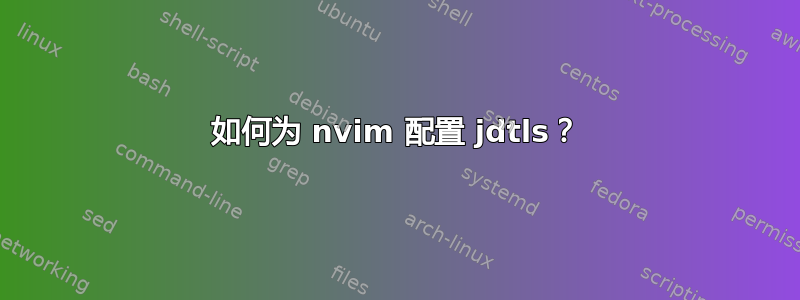 如何为 nvim 配置 jdtls？