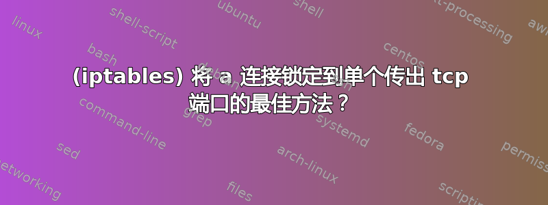 (iptables) 将 a 连接锁定到单个传出 tcp 端口的最佳方法？