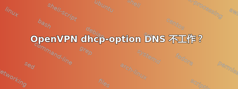 OpenVPN dhcp-option DNS 不工作？