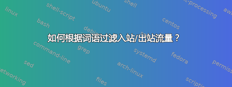 如何根据词语过滤入站/出站流量？