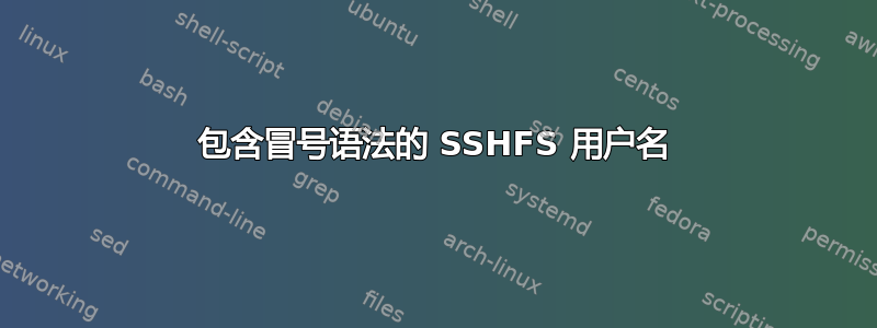 包含冒号语法的 SSHFS 用户名