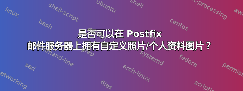 是否可以在 Postfix 邮件服务器上拥有自定义照片/个人资料图片？