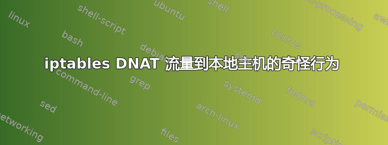 iptables DNAT 流量到本地主机的奇怪行为