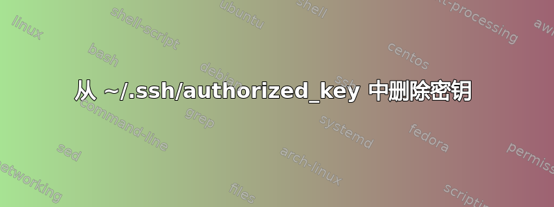 从 ~/.ssh/authorized_key 中删除密钥