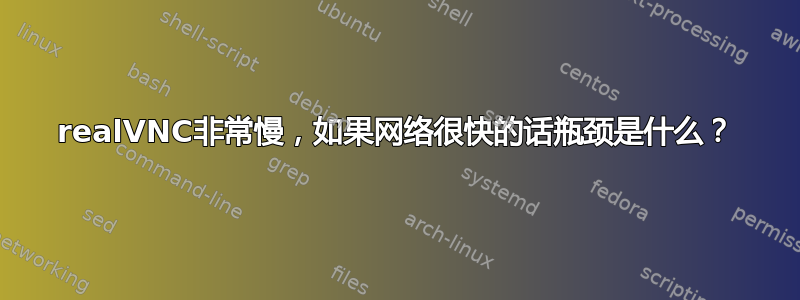 realVNC非常慢，如果网络很快的话瓶颈是什么？