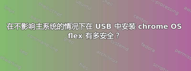 在不影响主系统的情况下在 USB 中安装 chrome OS flex 有多安全？